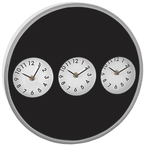Часы настенные "Часовые пояса"; D=35 см; H=4 см; пластик; шильд