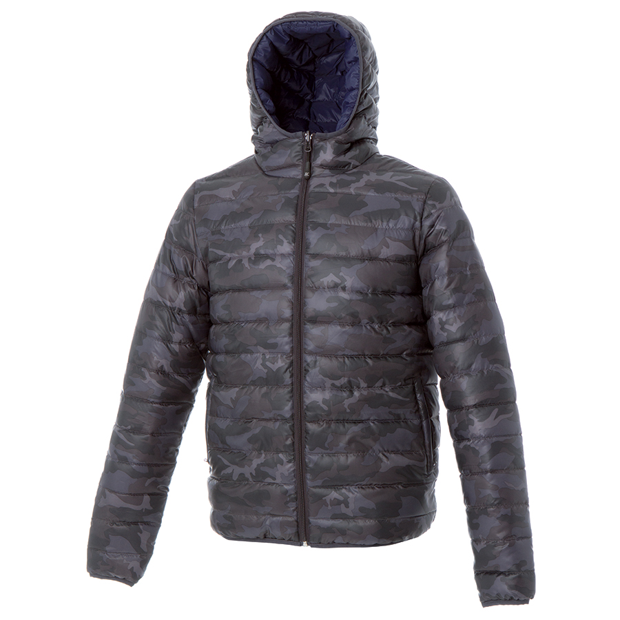 Куртка мужская двухсторонняя "Alaska",  камуфляж серый/синий_L, 100% п/э, 380T; подкладка: 100% п/э, 380T