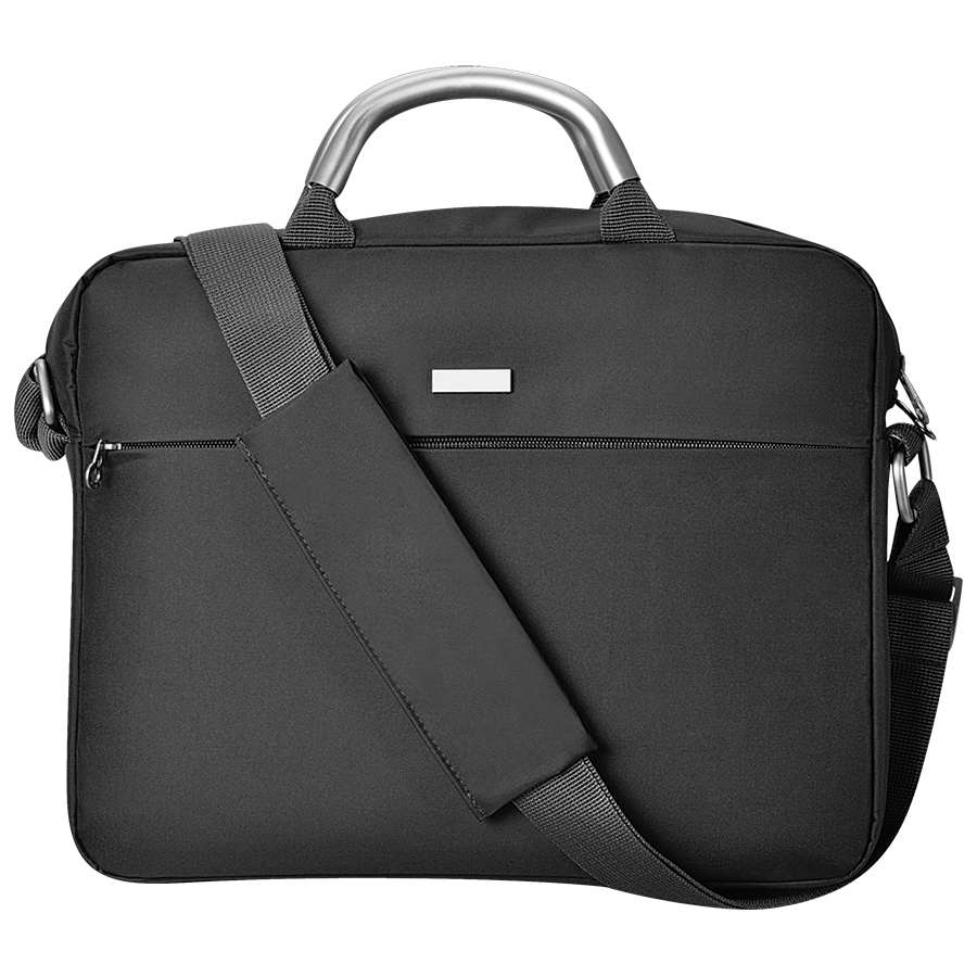 Конференц-сумка "Prestige" c шильдом; черный; 36х28х5 см; микрофибра