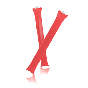 Палки-стучалки надувные "Оле-Оле" ; красный; 60х10 см., ПВХ