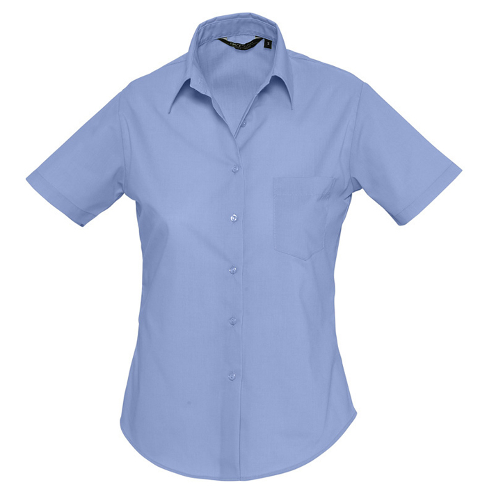 Рубашка"Escape", васильковый_M, 65% полиэстер, 35% хлопок, 105г/м2