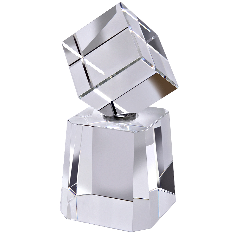 Стела "Cubism" в подарочной упаковке; 6х7х13 см; стекло; лазерная гравировка