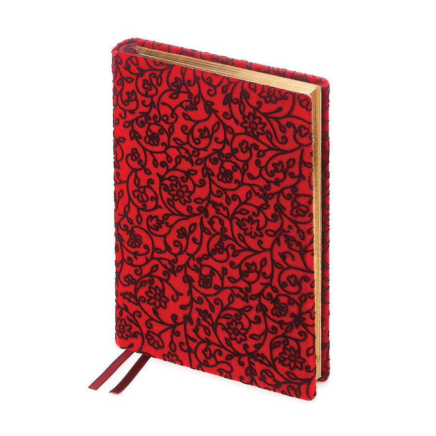 Ежедневник полудатированный Leonardo Red,  А5+, красный, золотой обрез, два ляссе 