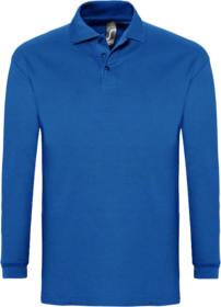 Рубашка поло мужская с длинным рукавом WINTER II 210 ярко-синяя