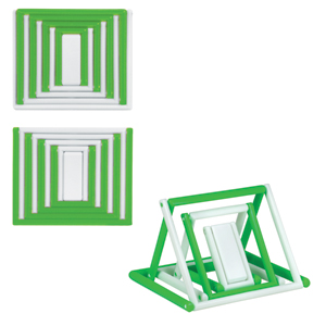 Антистресс-трансформер "Mister Twister",зеленый с белым,7,8х6,5х0,6см,пластик