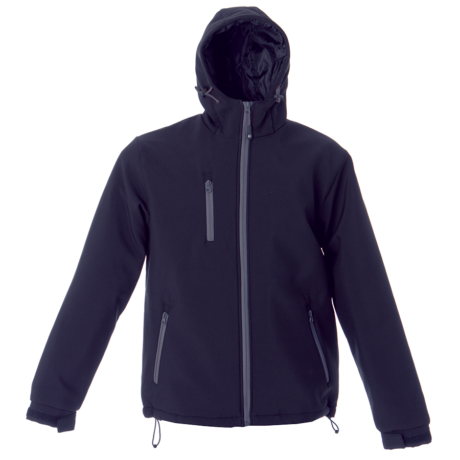 Куртка мужская софтшелл "Davos", темно-синий_M, 96% полиэстер, 4% эластан; подкладка: 100% полиэстер