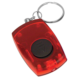 Брелок со светодиодом; красный; 5,5х3,5х1,4 см; пластик