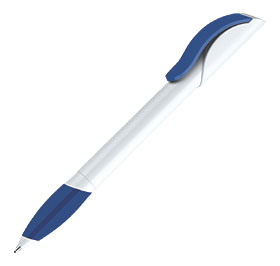 Ручка шариковая Senator Hattrix Soft, белая с синим