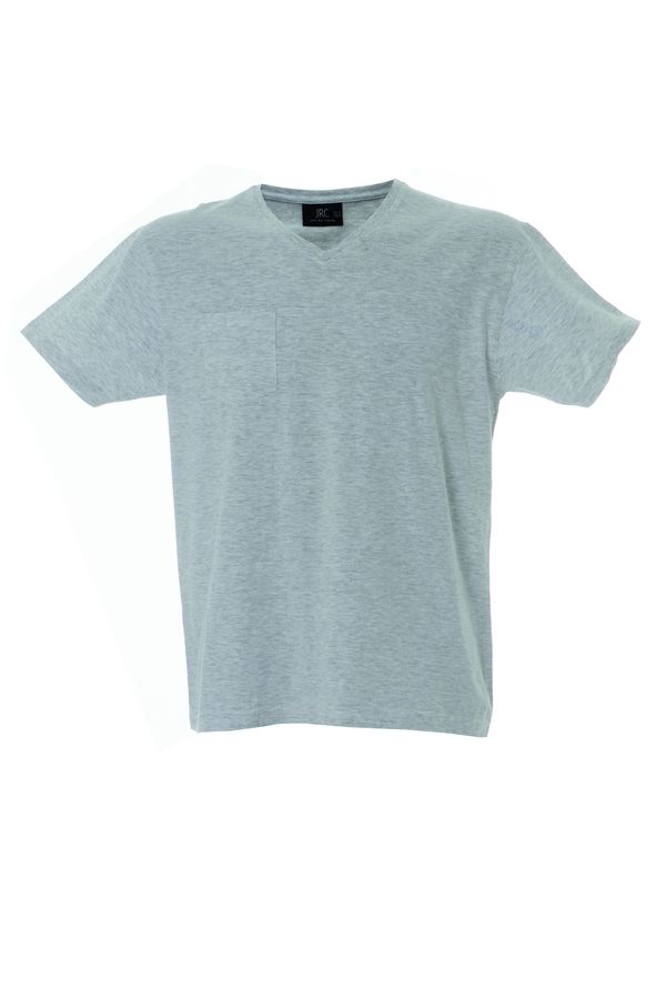 CUBA футболка V-вырез серый меланж, размер XXL