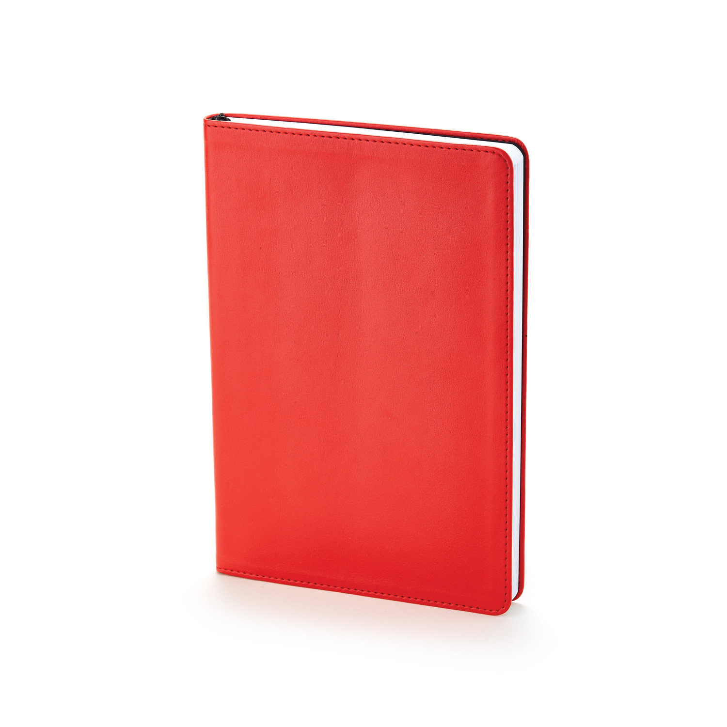 Ежедневник недатированный Stockholm, А5, красный, белый блок, без обреза