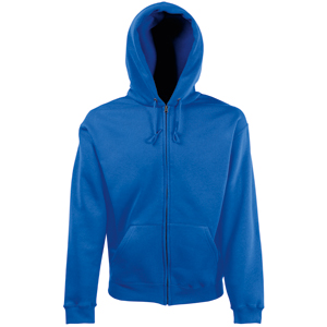 Толстовка "Zip Through Hooded Sweat", ярко-синий_S, 70% х/б, 30% п/э, 280 г/м2
