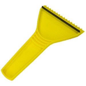 Скребок автомобильный с ручкой; желтый; 11х17,5 см; пластик
