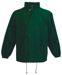 Ветровка "College Jacket", темно-зеленый_2XL, 100% нейлон, 65% п/э, 35% х/б, наружная часть 74 г/м2, подкладка 150 г/м2