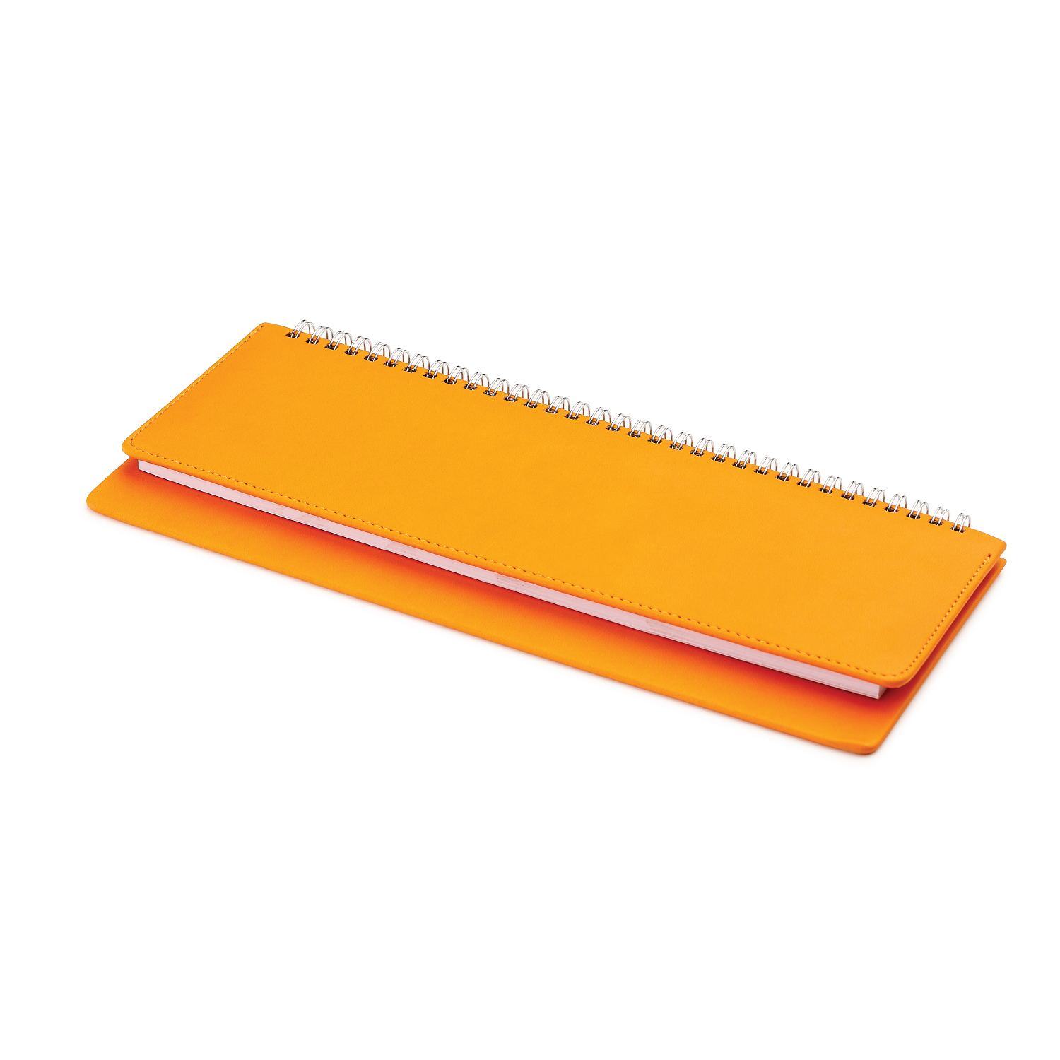 Планинг датированный, Velvet, оранжевый, 305х130 мм, белый блок, открытый гребень