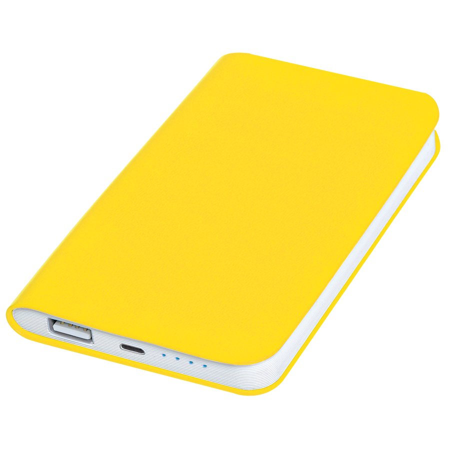 Универсальное зарядное устройство "Softi" (4000mAh),желтый, 7,5х12,1х1,1см, искусственная кожа,пластик