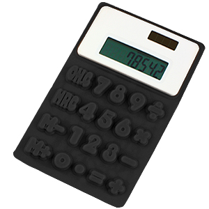 Калькулятор "Flexible"; черный; 8х13х0,8 см; пластик