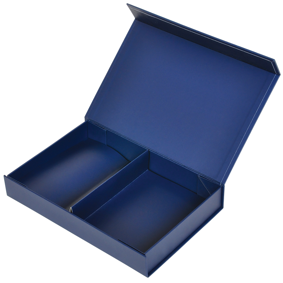 Коробка подарочная складная,  темно-синий,  16*24*4  см,  кашированный картон, тиснение