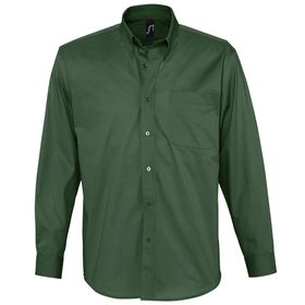 Рубашка мужская с длинным рукавом BEL AIR, темно-зеленая