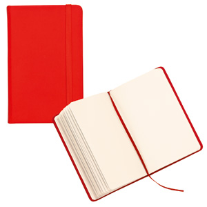 Блокнот для записей;красный; 9,5х14,5х1,6 см.; искусственная кожа