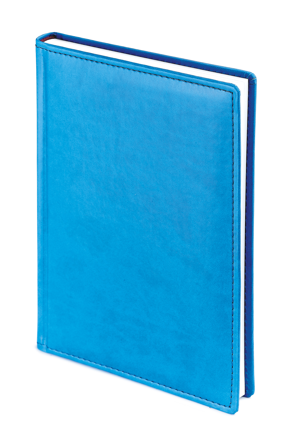 Ежедневник недатированный Velvet А5, синий флюор, белый блок, без обреза