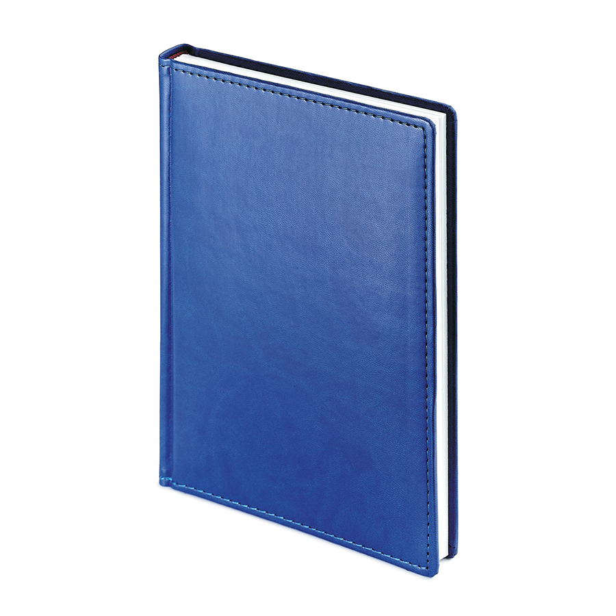 Ежедневник датированный Velvet, А5, синий, белый блок, без обреза