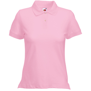 Поло "Lady-Fit Polo", светло-розовый_M, 97% х/б, 3% эластан, 220 г/м2