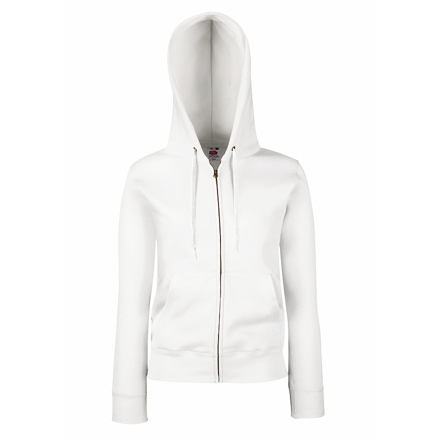 Толстовка "Lady-Fit Hooded Sweat Jacket", белый_L, 75% х/б, 25% п/э, 280 г/м2