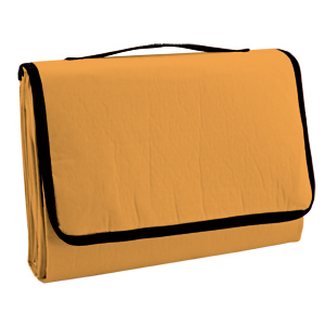 Коврик пляжный с надувной подушкой "Beach"; оранжевый; 180х100см; 100% хлопок; плотность 130г/м2