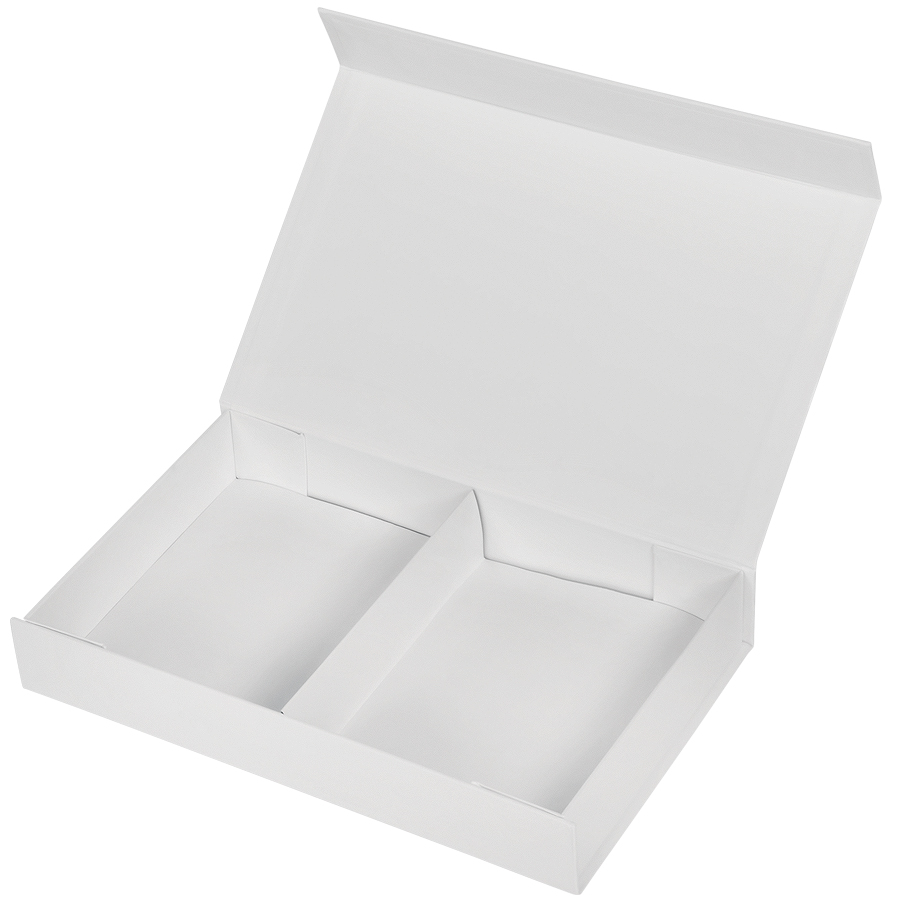 Коробка подарочная,  белый, 16х24х4  см,  кашированный картон, тиснение