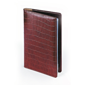 Визитница  Croco, коричневый, 125х203 мм, на 84 визитки, сменный блок