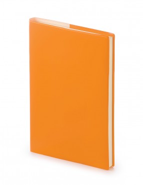 Ежедневник недатированный Glossy Pro, А5, оранжевый, бежевый блок, без обреза