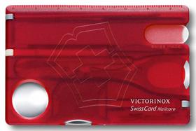 Набор инструментов SwissCard Nailcare, полупрозрачный красный