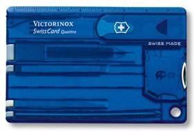 Набор инструментов SwissCard Quattro Sapphire, полупрозрачный синий