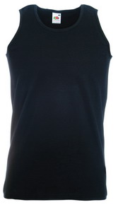 Майка "Athletic Vest", черный_2XL, 100% х/б, 165 г/м2