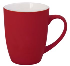 Кружка Good Morning c прорезиненным покрытием, красная