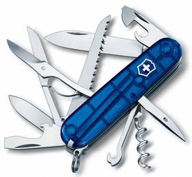 Офицерский нож Huntsman 91, полупрозрачный синий