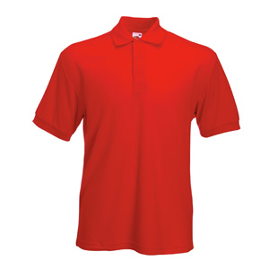 Поло "Heavy 65/35 Polo", красный_M, 65% п/э, 35% х/б, 230 г/м2