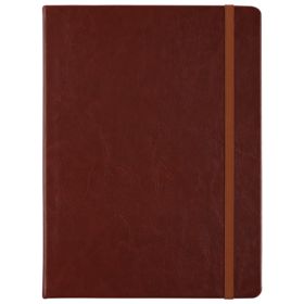 Блокнот Freenote, в клетку, коричневый