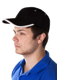 Бейсболка Unit Trendy, черная с белым