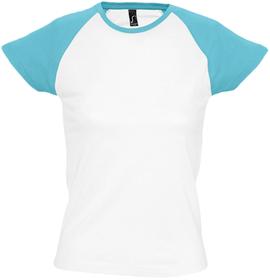 Футболка женская MILKY 150, белая с голубым