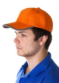 Бейсболка Unit Trendy, оранжевая с серым