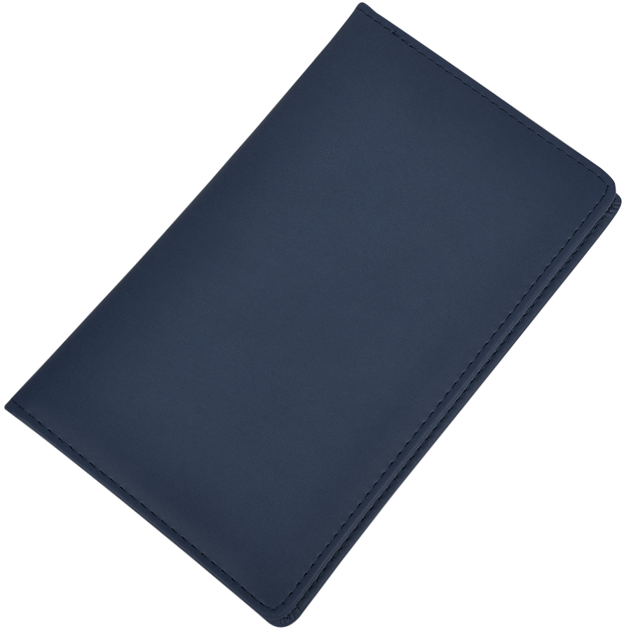 Визитница (96 визиток); синий; 12х20 см; искуccтвенная кожа