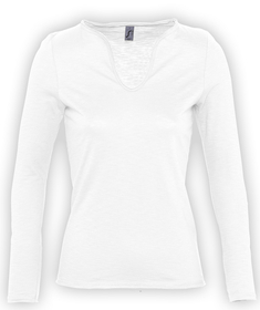 Футболка женская с длинным рукавом Marais Women 150, белая