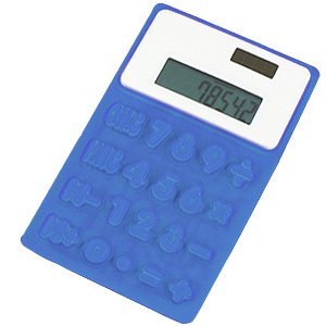 Калькулятор "Flexible"; синий; 8х13х0,8 см; пластик