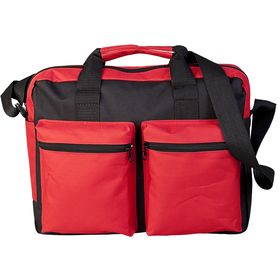 Конференц-сумка Double pocket, черно-красная