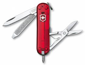 Нож-брелок Signature Ruby 58, полупрозрачный красный