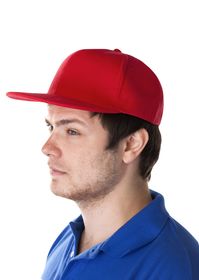 Бейсболка Unit Snapback с прямым козырьком, красная