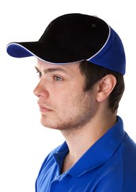 Бейсболка UNIT SMART, черная с синим